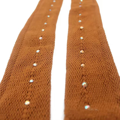 Bettie Fishnet Tights | Back-Seam Sparkle | Light Tan
